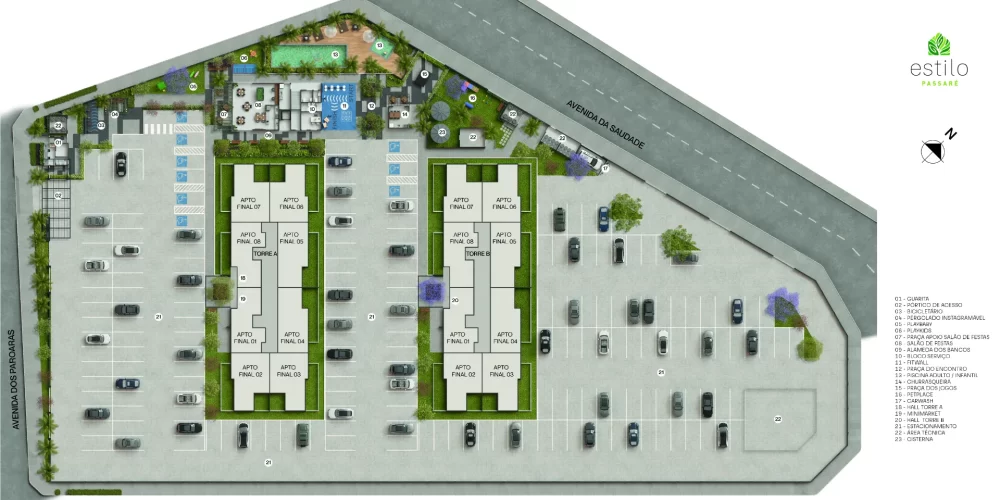 Estilo Passaré Implantação geral