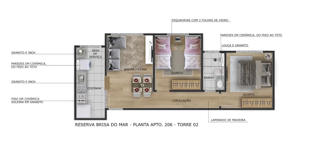Planta 46,74m²