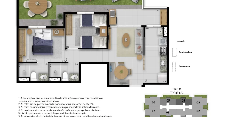 Tipo estudio com Garden