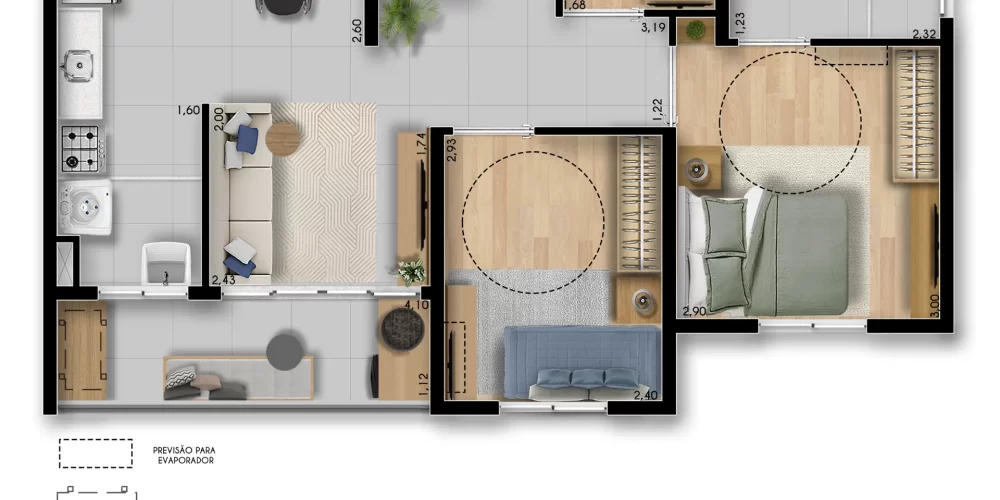 Estilo Praia Apartamento PDC 3 quartos